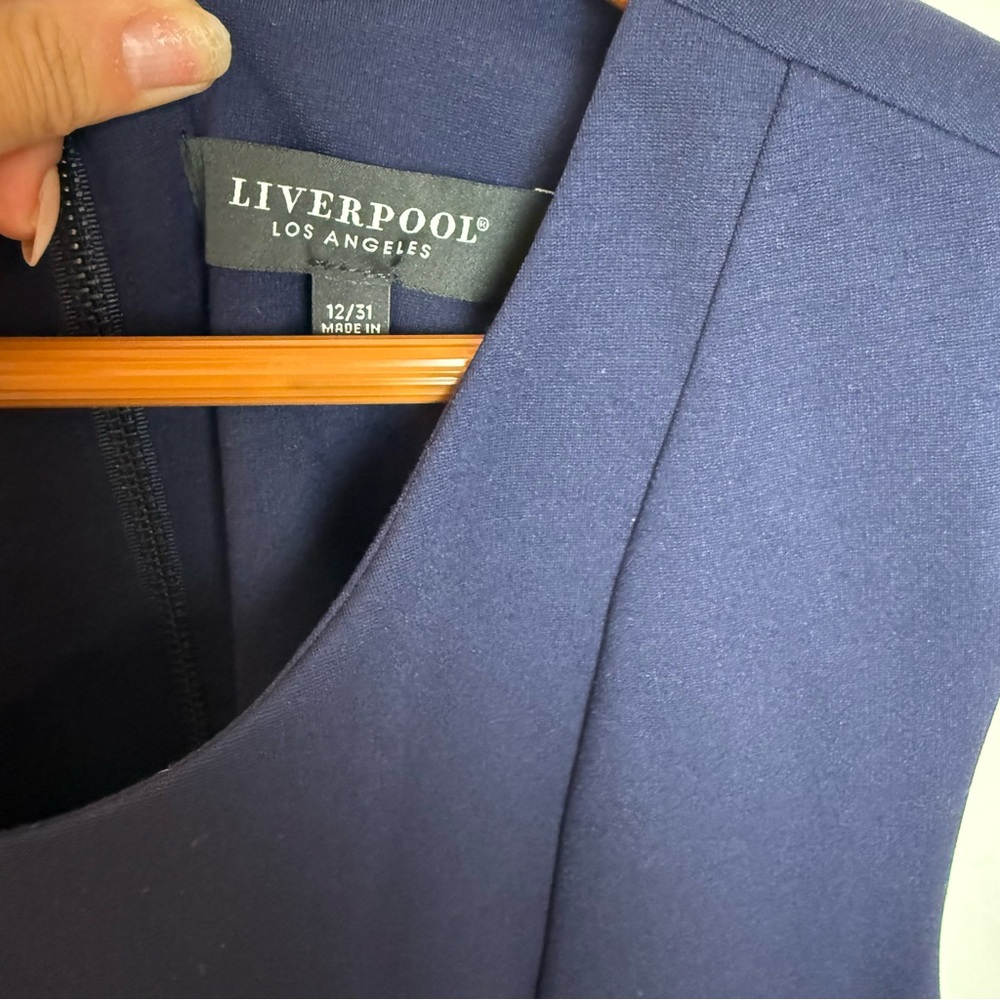 Liverpool Los Angeles Sleeveless Sheath Dress - Cadet Blue Size 12/31 NWT - Picture 2 of 5